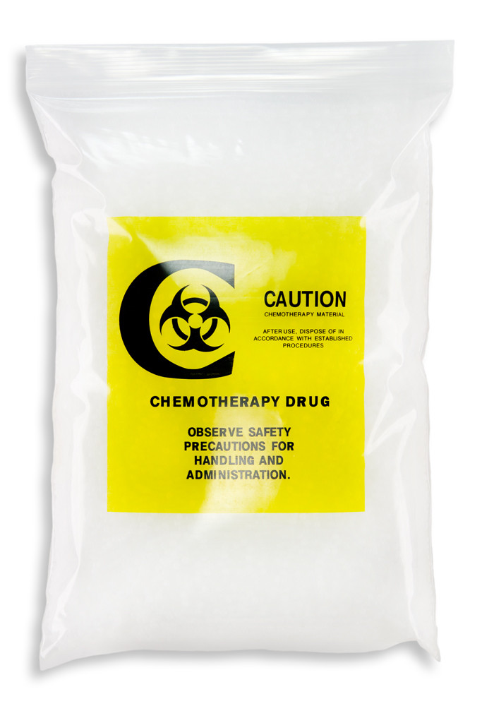 9'' x 12'' Chemotherapy Ziplock Transport Bag SKU 1500301015