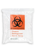 8'' x 8'' Reclosable  ''Biohazard'' 3 Wall Bag SKU: 150-050-1225