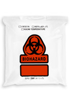 12'' x 12'' Reclosable  ''Biohazard'' 3 Wall Bag SKU: 150-050-1285