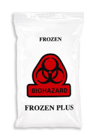 6'' x 9'' Reclosable  ''Biohazard'' Bag , 0° F (Dry Ice)  SKU: 150-120-1025