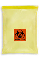 12'' x 15'' Reclosable  ''Biohazard'' 2 Wall Bag, Yellow Tint  SKU: 150-120-1130