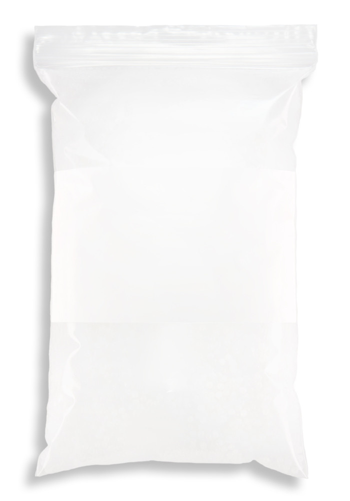 5'' x 8'' 2 mil Reclosable Ziplock, White Block Bag SKU: 150-170-1165 ...