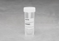 30mL Vial NS Labeled with White Fecal Spork 100/bag 7 bags 700/case SKU: 178-010-1020