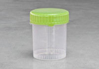 60 x 48mm Specimen Container with Green Cap NS NL  SKU: 182-010-1100