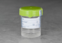 60 x 48mm Specimen Container with Green Cap NS with Security Tab Label SKU: 182-010-1140
