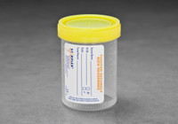 120 x 53mm Transport Container with Yellow Cap NS with Label  SKU: 182-047-1060
