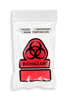 4'' x 6'' Reclosable  ''Biohazard'' 3 Wall Bag SKU: 150-050-1000