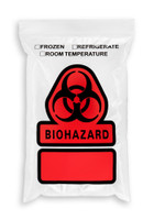 6'' x 9'' Reclosable  ''Biohazard'' 2 Wall Bag SKU: 150-120-1010