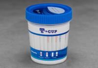 10-Panel T-Cup 3-AD, COC, THC, OPI, AMP, mAMP, PCP, BZO, BAR, MTD, OXY  with 3 adulterate OX,SG,pH  SKU: 300-010-1000