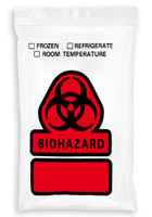 6'' x 9'' Reclosable  ''Biohazard'' 3 Wall Bag with Absorbent SKU: 150-060-1000