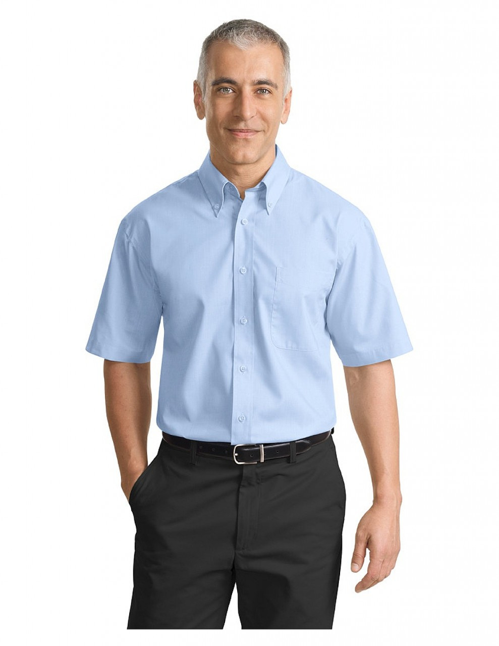 Cinnabon Men's Short Sleeve Blue Oxford Shirt - No Logo - AAFES ...