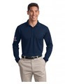 Retail ASSOCIATE LONG Sleeve POLO - MENS - Navy w/sleeve XEX logos