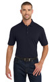 100% COTTON Associate SHORT sleeve POLO - MENS - Navy w/sleeve XEX logos