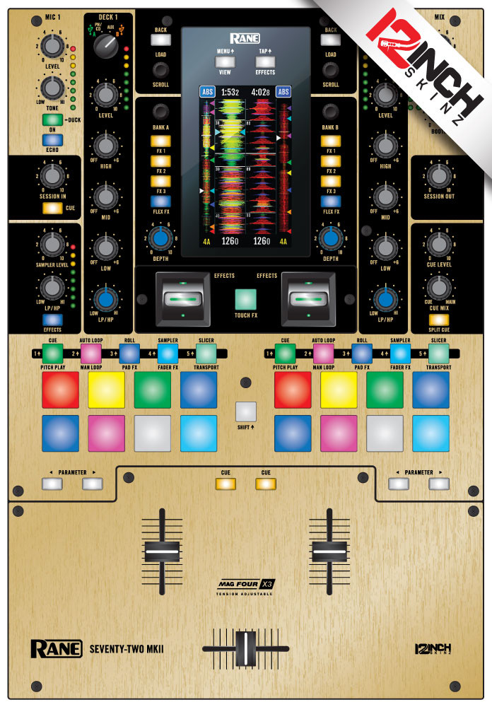 Rane SeventyTwo MK2 Skinz Metallics 12inchSkinz