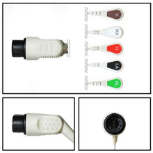 Nihon Kohden 11 Pin to 5 Lead ECG Fixed Cable (Snap)