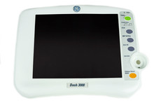 GE Dash 3000 Patient Monitor Front LCD Display Assembly w/ Screen Bezel Trim Flex Keypad