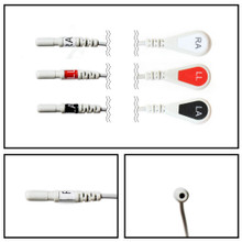 AAMI 3 Lead Single Pin (Din Style) ECG Leadwires (Snap) (LW-2090029)