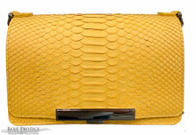 Convertible Chain Bag -  Python - Yellow Matte 