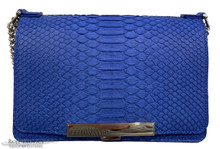Convertible Chain Bag -  Python - Blue Matte 