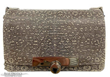 Convertible Chain Bag -  Lizard - Unbleached  Glazed