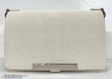 Convertible Chain Bag -  Caviar Stingray - White