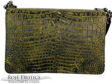 Convertible Chain Bag -  Nile Crocodile - 2 Tone Cognac Matte