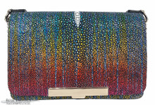 Convertible Chain Bag -  Caviar Stingray - Rainbow Hologram 