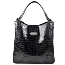 Rainier - Crocodile Belly Tote - Charcoal Grey