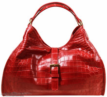 Colette  (Tucked Gussets) - Red Crocodile