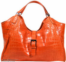 Colette  - Orange Crocodile