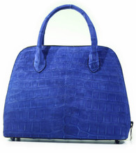 Patrice  - Nile Crocodile in Suede Electric Blue
