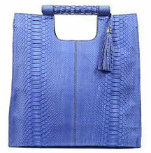 Resort Tote Convertible - Blue Suede Python