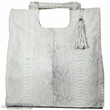Resort Tote Convertible - Unbleached Suede Python