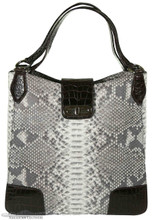 Rainer 15 - Natural Python Trimmed in Black American Alligator