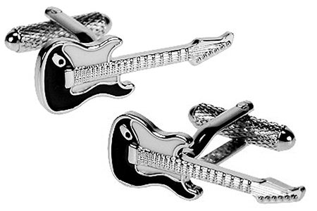 Stratocaster Style Electronic Guitar Cufflinks