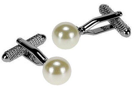 Single Pearl Style Cufflinks
