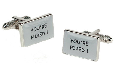 Funny "You're hired" Cufflinks