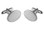 Oval silver cufflinks