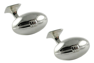 Silver plated Rugby Ball Cufflinks