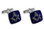 Square Masonic Sterling Silver and Blue Cufflinks