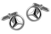 Mercedes symbol Silver cufflinks