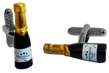 Celebrate anything and everything with Champagne Bottle Style Cufflinks