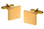 Square Gilt cufflinks: suitable for engraving (additional charge)