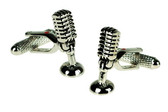 vintage style microphone cufflinks