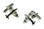 T-bar Spitfire cufflinks with RAF logo on each wing