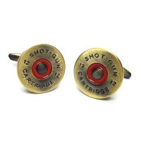 Brass Shotgun Cartridge Cap Cufflinks