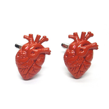 Anatomical Red Heart Cufflinks