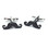 Black Curly Tipped Moustache Cufflinks
