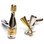  Champagne Celebration Cufflinks: Bottle of bubbly and glass flutes design