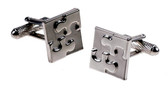 Square Cufflinks with jigsaw puzzle pieces design